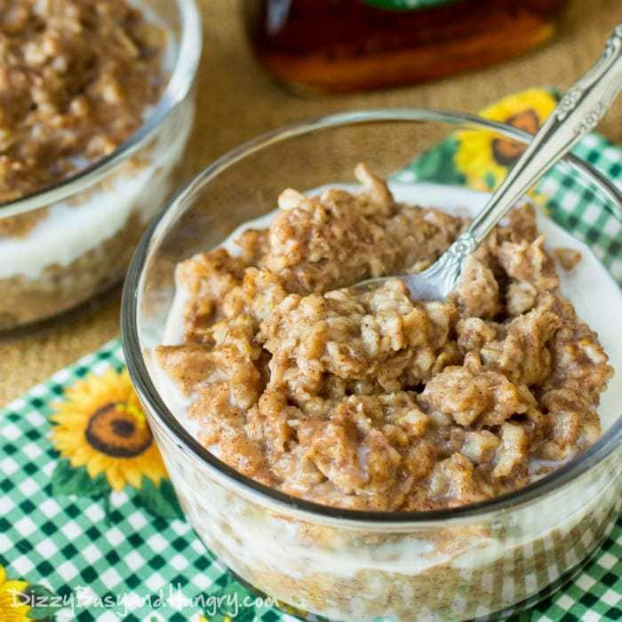 Slow Cooker Maple Cinnamon Oatmeal