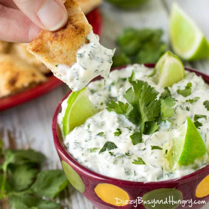 Cilantro Lime Dip Dizzy Busy And Hungry 