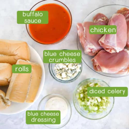 Crock Pot Pulled Buffalo Chicken Sandwiches Dizzy Busy and Hungry!