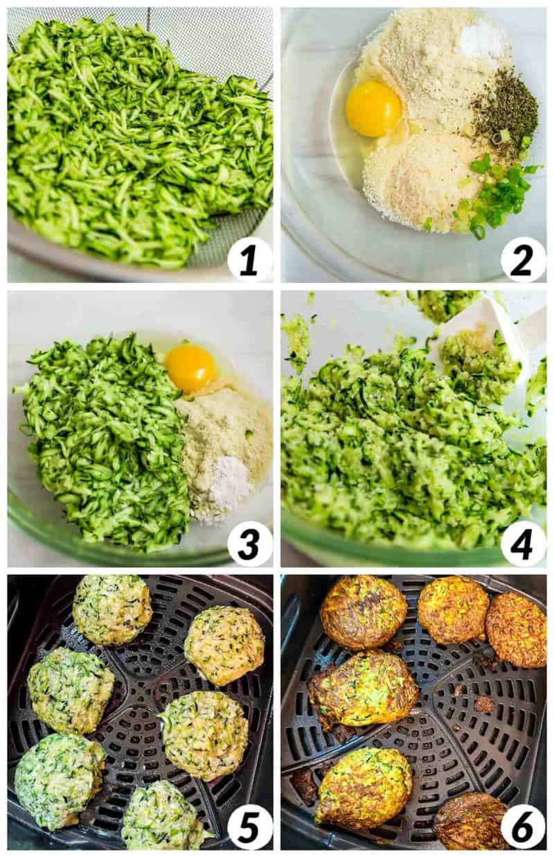 Air Fryer Zucchini Fritters (easy recipe!) - Dizzy Busy and Hungry!