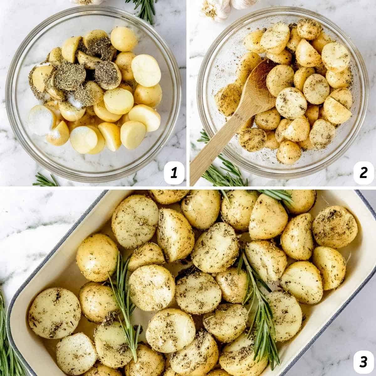 Roasted New Potatoes with Rosemary & Garlic - Charlotte's Lively Kitchen