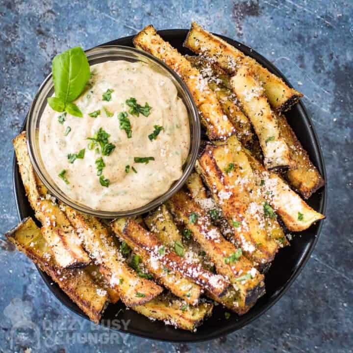 Baked Eggplant Fries w/ Chipotle Sauce Dizzy Busy and Hungry!
