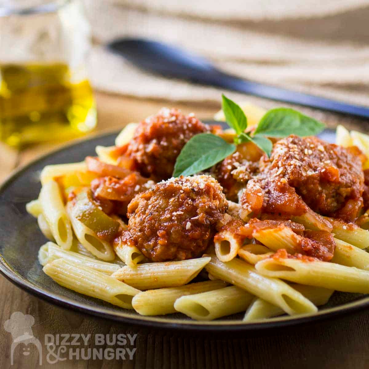 Ground Chicken Meatballs with Peppers and Onions